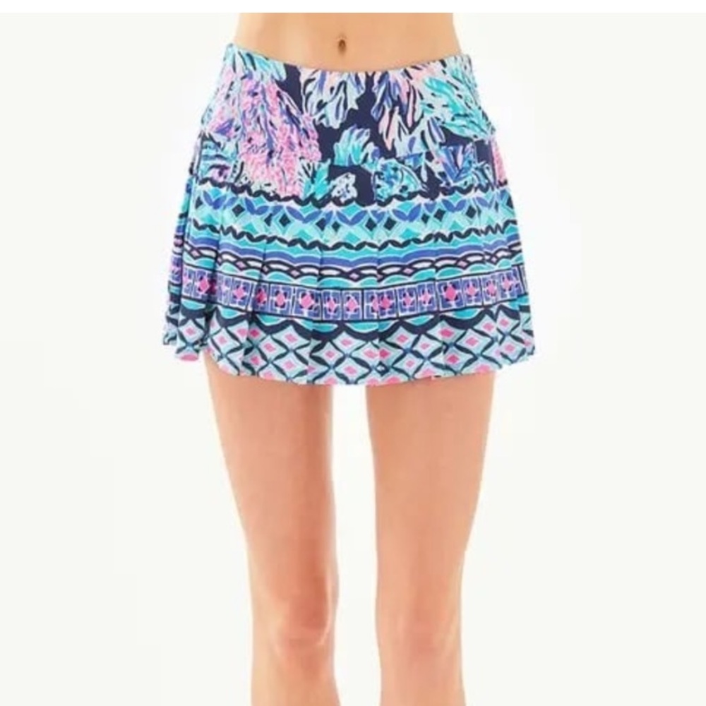 Lilly Pulitzer Luxletic Annora Skort High Tide Navy Party sporty tennis